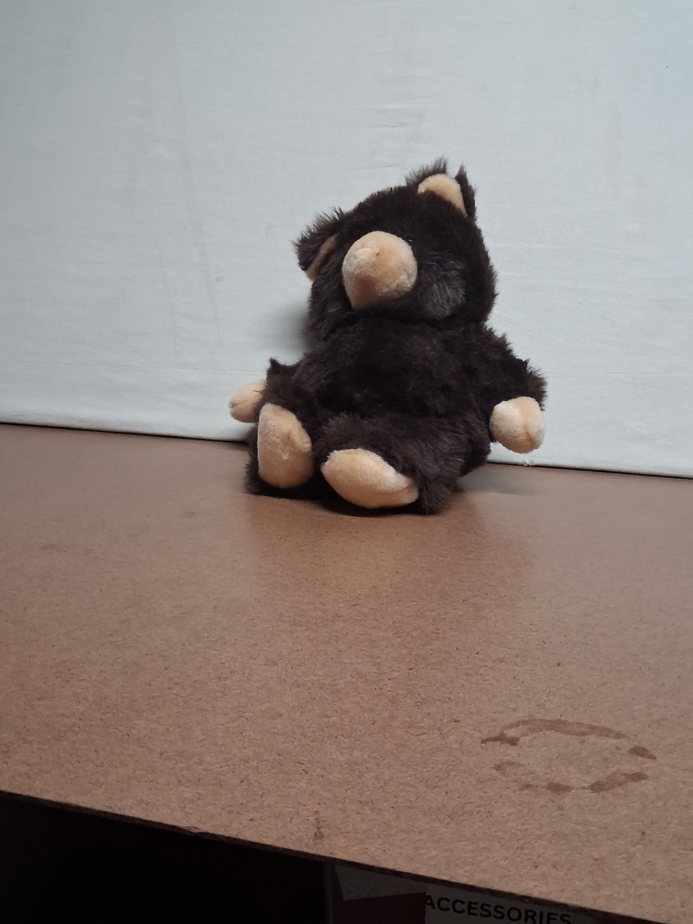 Plush Small Pet Toy - Dark Brown and Cream Soft Stuffed Animal